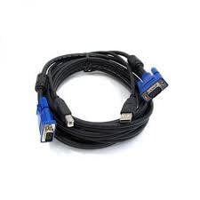 1.5 Meter USB VGA KVM Switch Cable 15 Pin VGA Male to Male with USB A to B Printer Cable for PC Monitor Keyboard Mouse