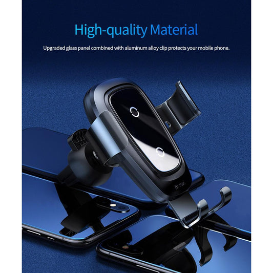 Car Wireless Chargers Metal Wireless Charger Gravity Car Mount Phone Holders & Stands Wireless Charging Car-Mounting Holder For Phone X/XR/8/Galaxy S9/S8