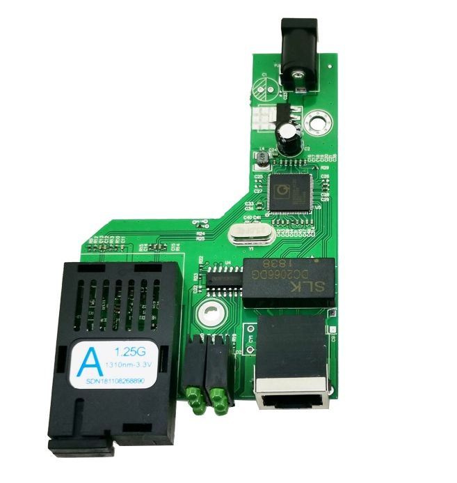 🔹 Gigabit Fiber Optical Media Converter (Only A Unit)  10/100/1000Mbps | Single Mode | Single Fiber | SC Port | 20KM | With Power Adapter