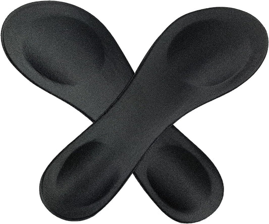 Happystep Women Thin Shoe Insoles 20cm – Cushion Pads for High Heels, Pumps, Flats & Sandals, Shock Absorption Heel & Ball Support, Comfortable Black Insoles