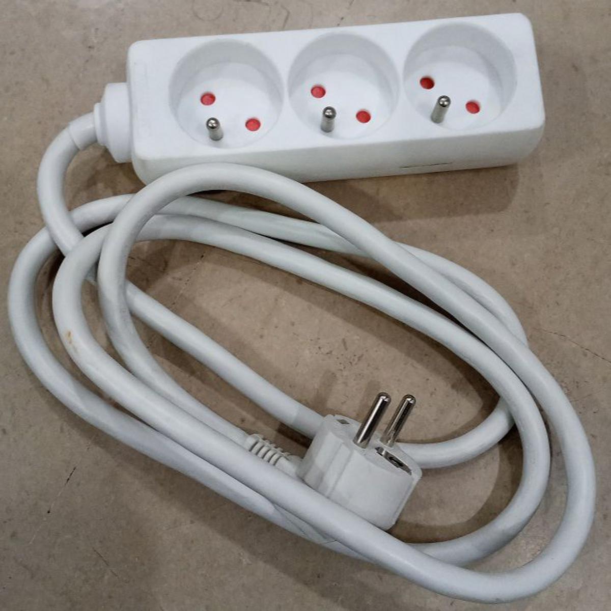(Made In Germany) German Standard Power Extension  Life Time Product 3-Way European with Child Protector