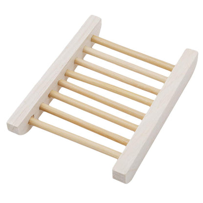 1 Pack Natural Wooden Soap Rack, Simple Soap Rack, Household Bathroom Soap Dish made with 100% original Wood
