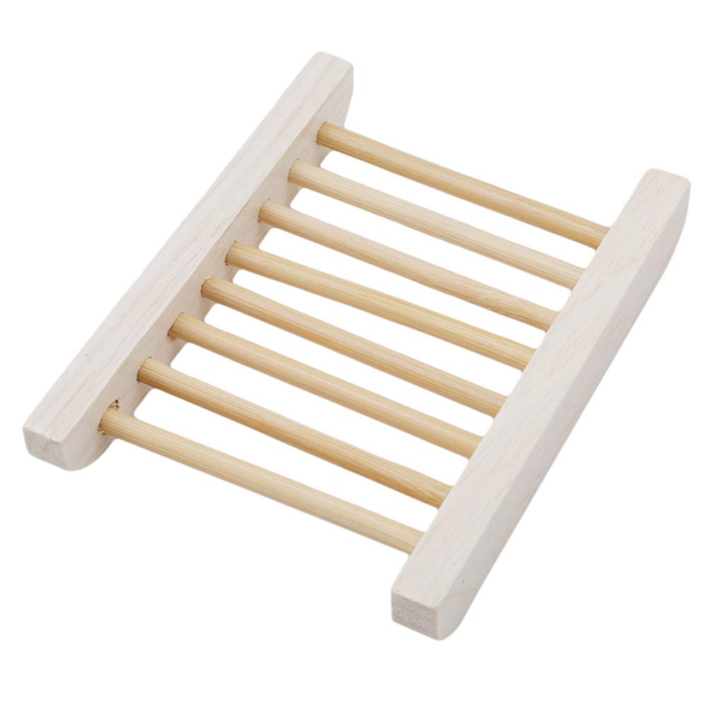 1 Pack Natural Wooden Soap Rack, Simple Soap Rack, Household Bathroom Soap Dish made with 100% original Wood