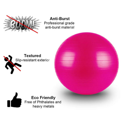 100 cm 39 inch Diameter Large Size Yoga Exercise Pregnancy Prenatal, Labor & Postnatal Maternity Exercise Gym Ball Non-slip Abdominal Fitness Anti Burst Pink hi Qulity Material