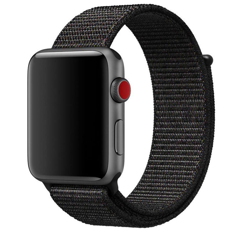 Woven Nylon Sport Loop Strap for iWatch Series 1,2,3 (42mm) Black/White Smart Watch Strap  (Black) hi Quality