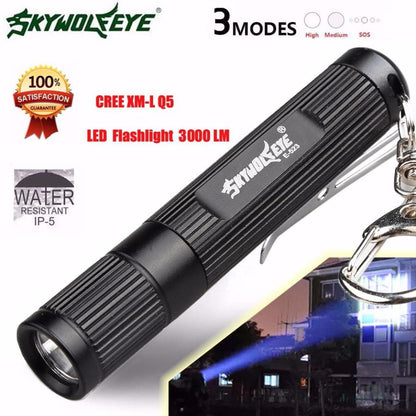 Mini Handheld Flashlights&Torches SKYWOLFEYE E523 3.7- 4.2V 3W 500LM CREE XPE 3 Modes