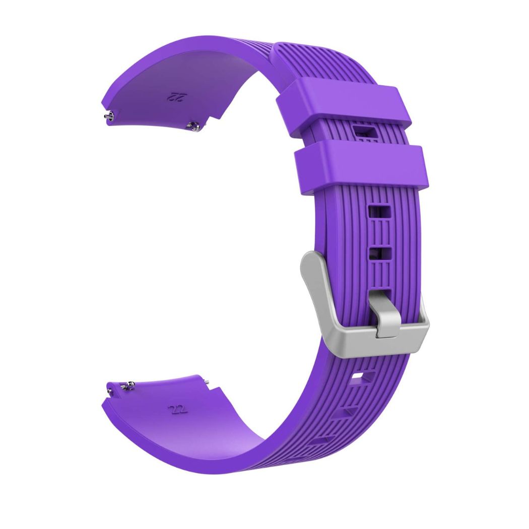 22mm A One Band Compatible with Samsung Galaxy Watch 3 45mm/Galaxy Watch 46mm/Gear S3 Classic/Huawei Watch GT 2 Pro/GT 2e 46mm/Ticwatch Pro 3, 22mm Silicone Strap Purple