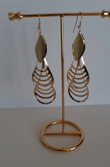 Earrings Women Fashion Jewelry Hanging Tassel Drop Earings Pendientes Brincos Female Long Dangle  Gold(Color)