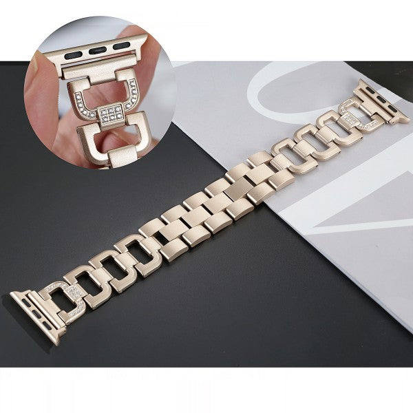 new fashion Secbolt Bling Band for i Watch Band 38mm 40mm 41mm Bling Diamond Rhinestone Metal Replacement Wristband Strap for Apl iWatch Nik+, Series 3, Series 2, Series 1, Sport, Edition, champagneGold