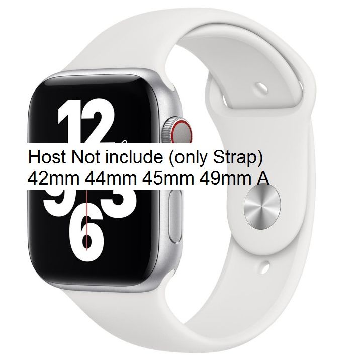 ⌚ Sport Band for iWatch – White Silicone Strap  Compatible Models: 42mm / 44mm / 45mm / 49mm | Series 1 / 2 / 3 / 4 / 5 / 6 / SE | T55 MC 72 Pro / HW22 / T500 W26+ / T500 Pro W26