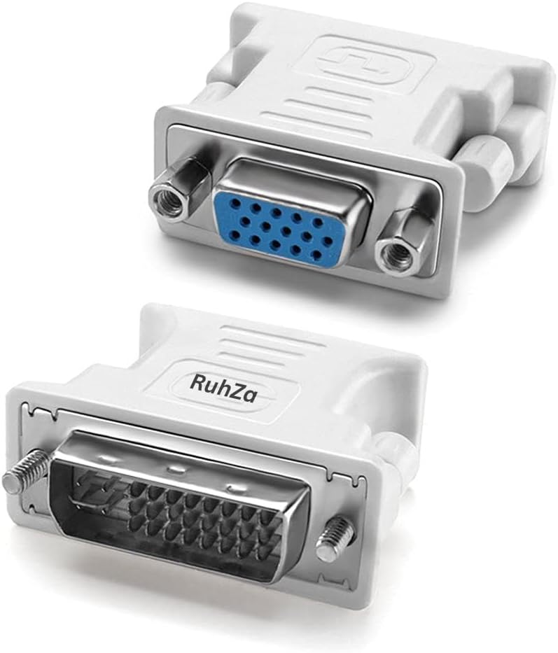 DVI to VGA / DVI 24 +1 Pin DVI to VGA Male to Female Video Converter Adapter Compatible with PC Laptop for Graphics Cards, Computer, HDTV, Monitor