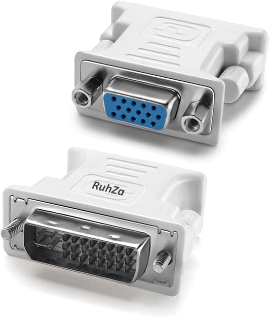 DVI to VGA / DVI 24 +1 Pin DVI to VGA Male to Female Video Converter Adapter Compatible with PC Laptop for Graphics Cards, Computer, HDTV, Monitor