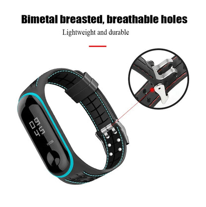 BOORUI Mi band 4 5 6 Strap correa mi band 3 breathable strap for xiaomi mi band 5 Multicolorful sport strap for miband 3456