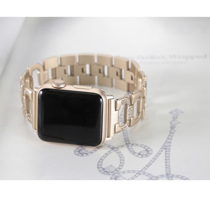 new fashion Secbolt Bling Band for i Watch Band 38mm 40mm 41mm Bling Diamond Rhinestone Metal Replacement Wristband Strap for Apl iWatch Nik+, Series 3, Series 2, Series 1, Sport, Edition, champagneGold