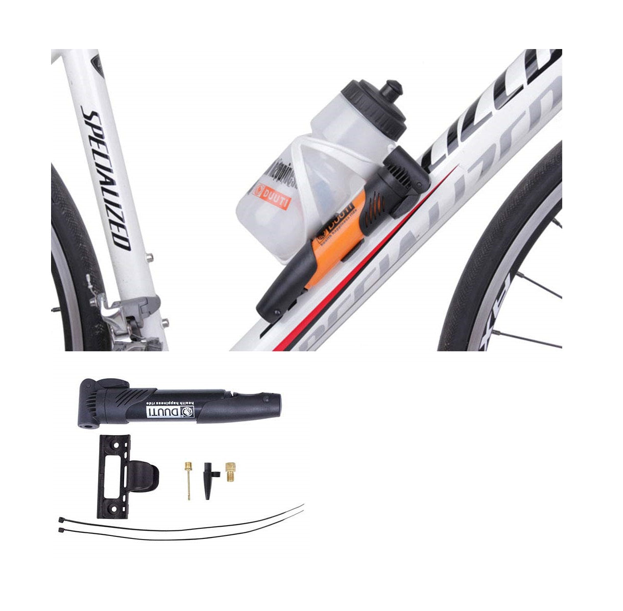 Mini Bicycle Air Pump Portable Bike Frame Hand Pump | Presta & Schrader Valve Compatible Compact Cycle Pump