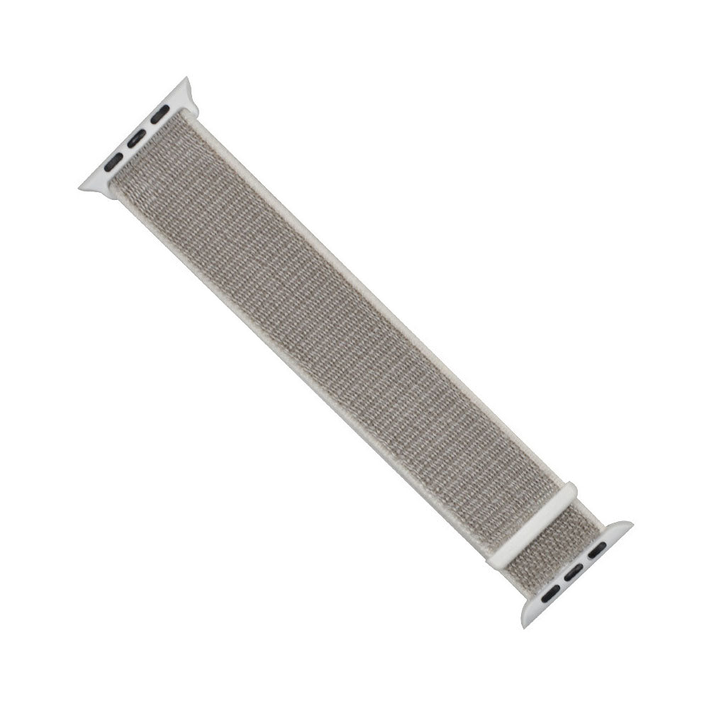 Woven Nylon Sport Loop Replacment Band Strap for Ap-ple Watch 42mm/44mm iWatch SE, Series 6/5/4/3/2/1 (Gray Milk White) Smart Watch Strap  (Silver Milk white) hi Quality
