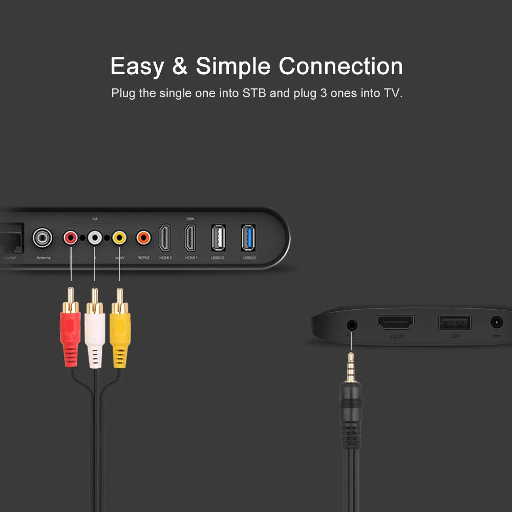 3.5mm to 3 RCA AV Cable 3.5mm Jack to 3 RCA Male – Image 5 – Pakistan