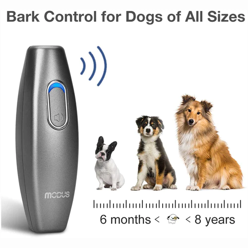 MODUS Bark Control Device - Anti Barking Device, 2-in-1 Dog Training Tool, 16.4 Ft Large Control Range, Safe to Use, Dog Silencer Dogs, Ultrasonic Dog Whistle Indoor&Outdoor