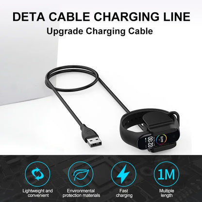 Xiaomi Mi Band 3/4 Charger Clip On Charging Cable, Gold Plated Pins Hi Quality Long Life Product for mi 4 Charging Cable No need to Remove mi4 band from Strap