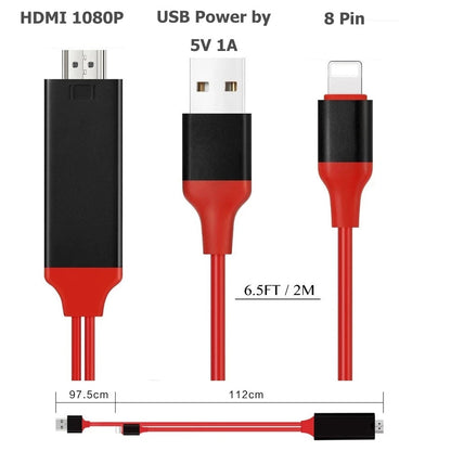 Lightning To HDMI /HDTV Cable Digital AV Adapter Apple to hdmi For Aapple ipad iphone ios