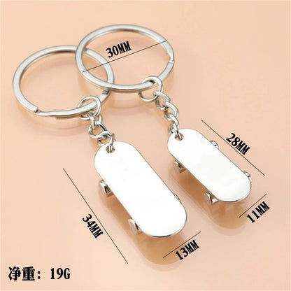 Metal Scooter Keychain,Skateboard KeyRing Key Holder Scooter Pendant Keychain for Women Men
