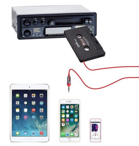 Car Audio Cassette to Aux Adapter, 3.5mm Auxiliary Cable Cassette Receiver, Stereo Audio Tape Converter, Cassette Tape to Auxiliary Adapter, Suitable for Classic Cars And Radios