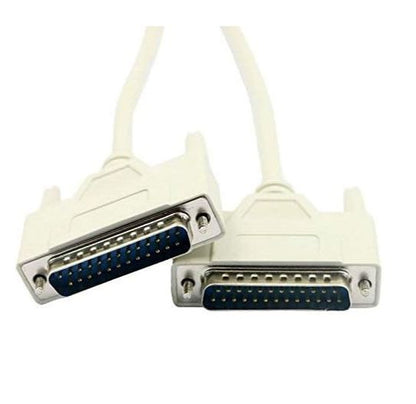 DB25 Male to Male Printer Cable1.5 & 2.5 Meter – 25 Pin Serial IEEE-1284 Parallel Cable A/A Type, 18 Twisted Pairs, High Speed Data Transfer Beige