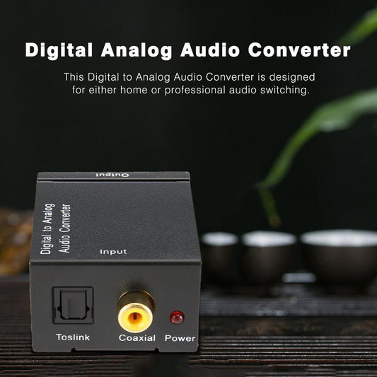 3.5mm Digital Coax Optical SPDIF Toslink to Analog RCA Audio Adapter Converter