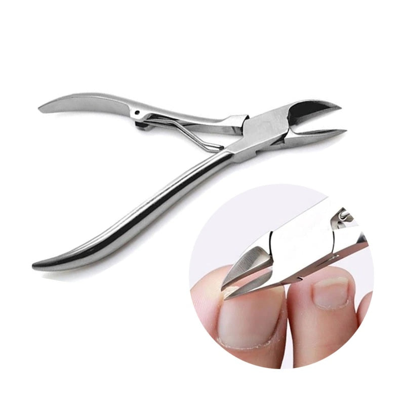 Professional Toenail Clipper for Thick & Ingrown Nails | Stainless Steel Precision Nail Cutter for Men & Women | Heavy Duty Sharp Toenail Clippers (1Pc)