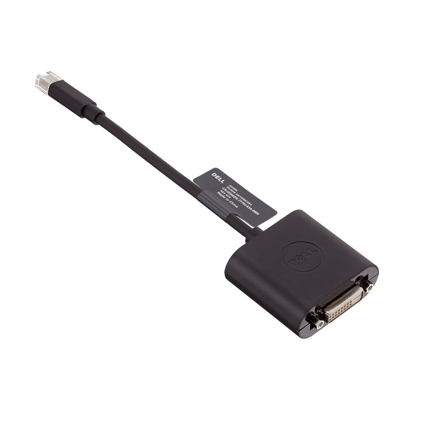 Premium D-ell G44DK Mini DisplayPort to DVI Adapter – High Quality Black Converter for Monitor & Projector | Plug & Play Display Adapte