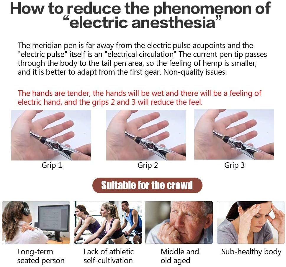 Electronic Acupuncture Pen Electric Meridians Laser Therapy Heal Massage Pen Meridian Energy Pen Relief Pain Tools