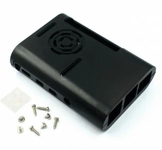 ABS Microcomputer Box, Easy Installation, Good Ventilation, Protective Case, Perfect Adjustment, Efficient Lightweight for Raspberry Pi 4 Model B (Black)
