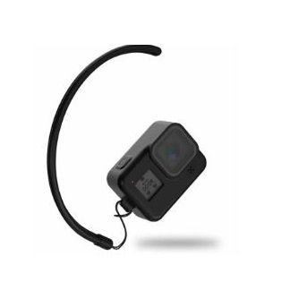 Full Body Soft Silicone Case for GoPro Hero 8 Black with Wrist Strap – Shockproof Protective Cover (Black)