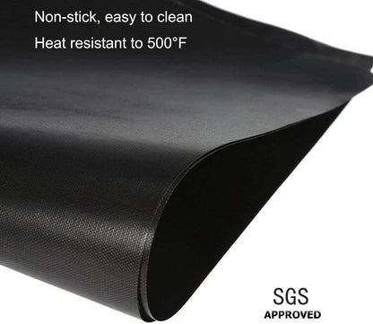 2 Pcs Stove Burner Covers  Gas Stove Protectors Black 0.2mm Double Thickness, Reusable, Non Stick, BPA Free , Fast Clean Liners for Kitchen / Cooking. Size 10.6" x 10.6" inch