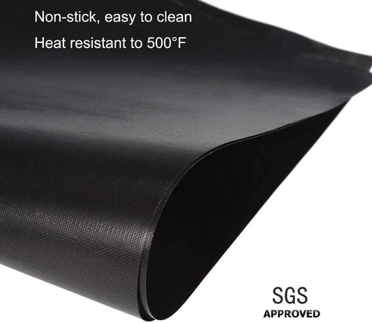 2 Pcs Stove Burner Covers  Gas Stove Protectors Black 0.2mm Double Thickness, Reusable, Non Stick, BPA Free , Fast Clean Liners for Kitchen / Cooking. Size 10.6" x 10.6" inch