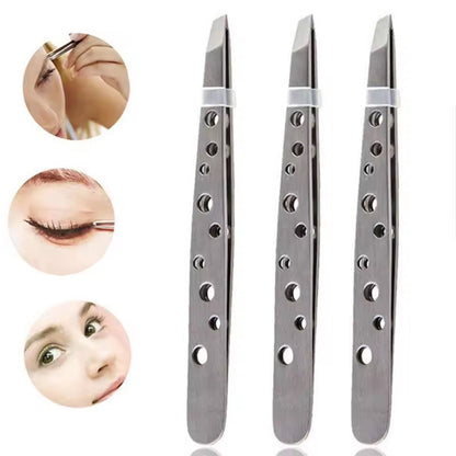 Premium Slant Tip Eyebrow Tweezers – German Stainless Steel Hair Plucking Tool | Precision Facial Hair Remover for Women & Men | Professional Quality