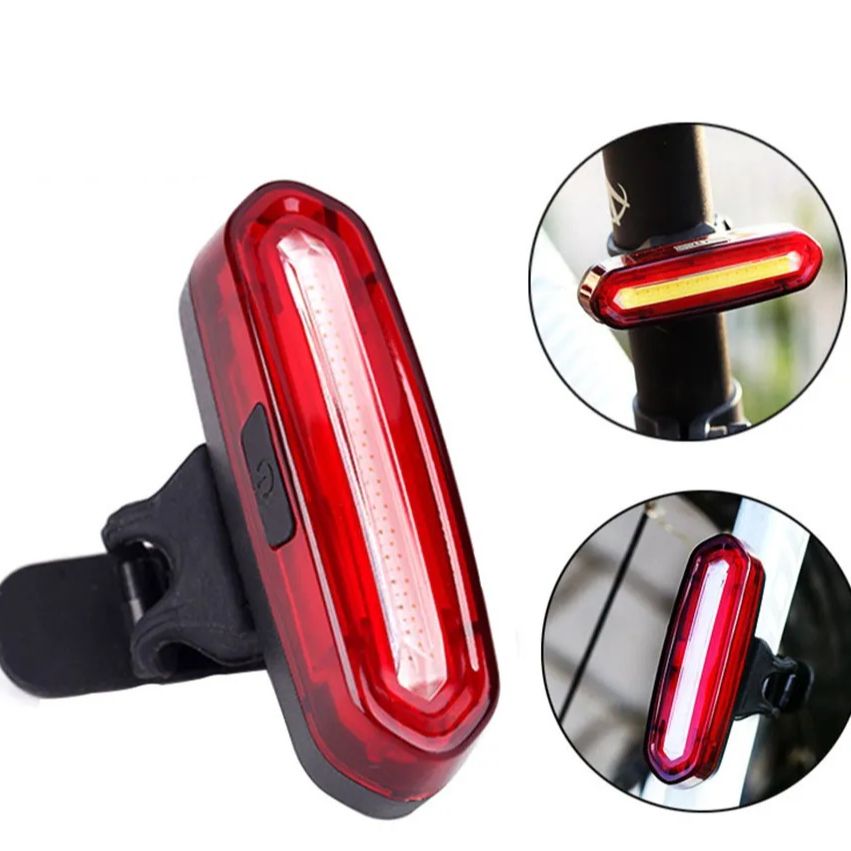 100 LM Rechargeable COB LED USB Mountain Bike Tail Light Taillight MTB Safety Warning Bicycle Rear Light Bicycle Lamp