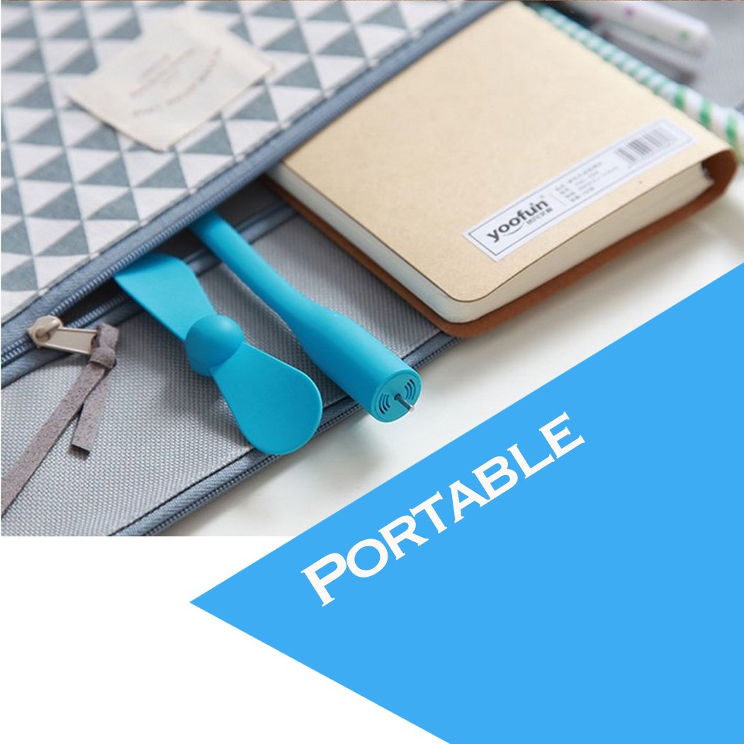 Mini Fan USB Universal Portable Laptop Powerbank Smartphone Colorful Computer Car Tester Adapter Hub Cooling Adjustable Flexible Desk Office Summer
