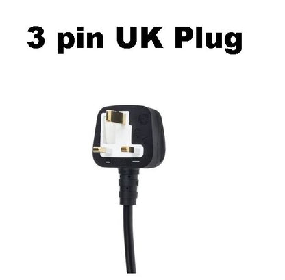 2.5 Meter 3-Pin Desktop Power Cable  Black & White – Heavy Duty Power Cord for PC, Monitor, Printer & Electronic Devices