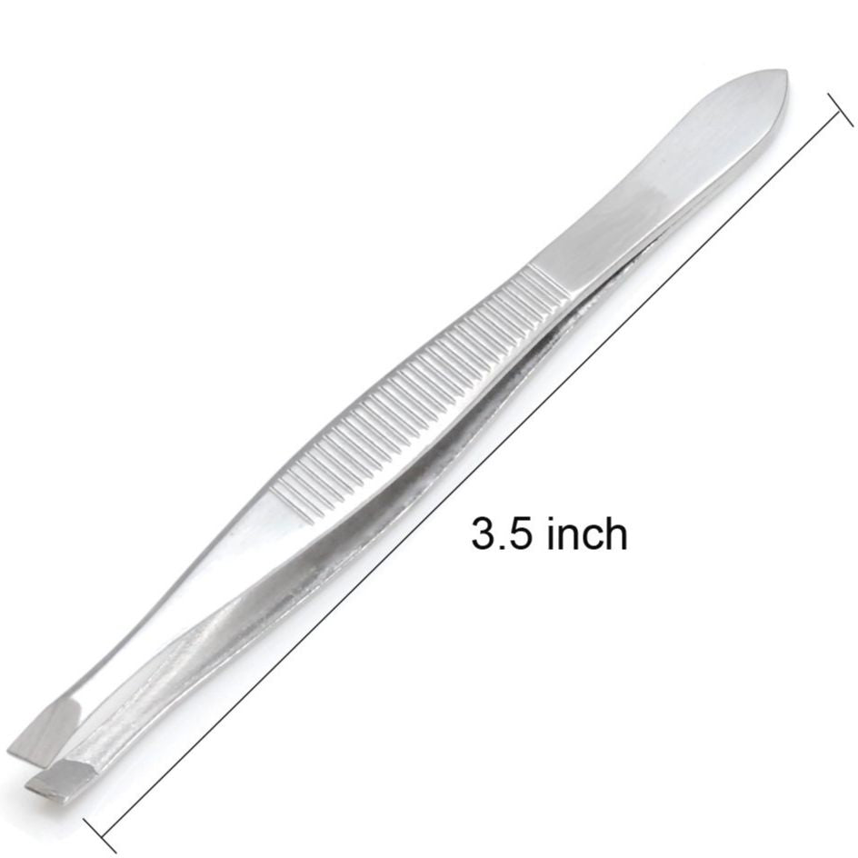Slant Tweezers - Precision Stainless Steel Slant Tip Tweezers Hair Plucker for Hair and Eyebrows Personal Care