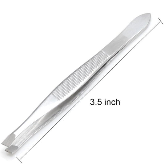 Slant Tweezers - Precision Stainless Steel Slant Tip Tweezers Hair Plucker for Hair and Eyebrows Personal Care