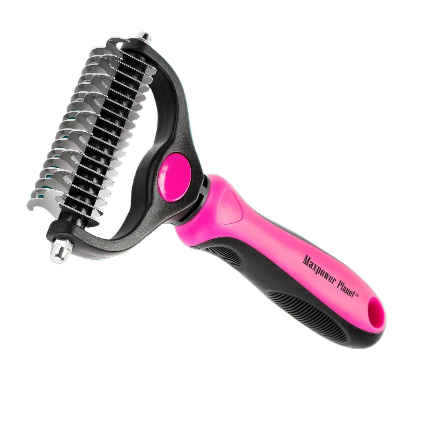 Pet Grooming BrushSingle Sided Shedding & Dematting Undercoat Rake for Dogs & Cats – Long Hair Pet Comb (Pink)