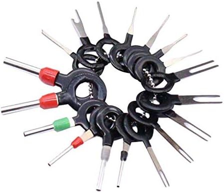 Auto Terminals Removal Key Tool Set Car Electrical Wiring Crimp Connector Extractor Puller Release Pin Kit for Most Connector Terminal