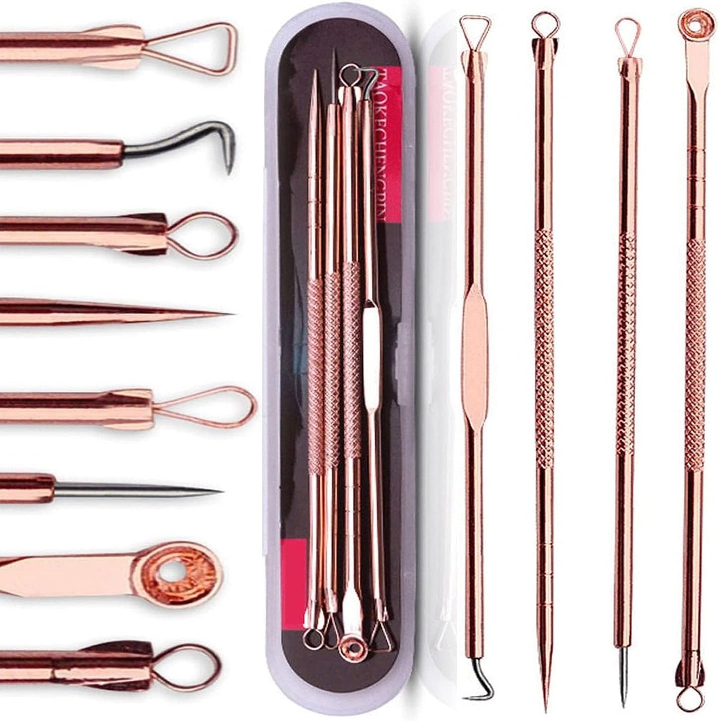 4 Pcs/Set Acne Blackhead Removal Needles Stainless Pimple Spot Comedone Extractor Cleanser Beauty Face Clean Care Tools