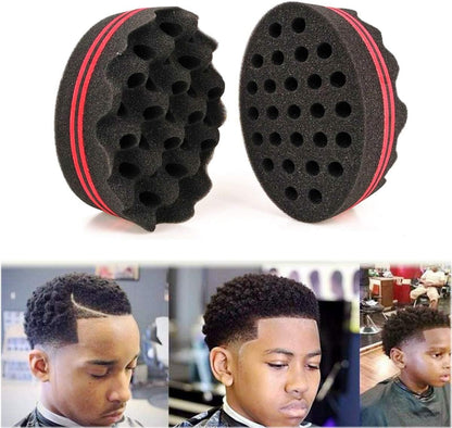 Double side hair sponge brush twists sponge foam hair brush curl sponge brush for curls twist afro coil dreadlocks hair style