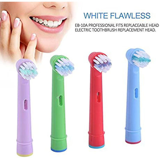 Universal EB10A Toothbrush Replacement Heads for Oral-B, Extra-Soft Bristles, Fits Both Electric and Battery for Oral-BBraun Brushes, Except Vita Sonic, Cross Actino Power, Sonic Complete, Pulsonics, EB-10A