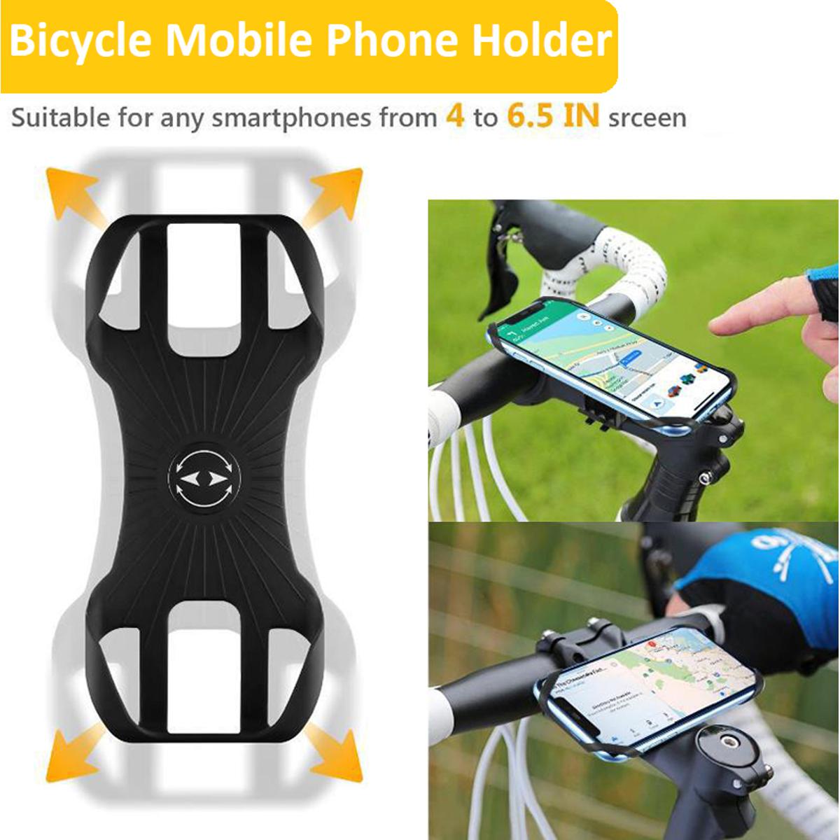 Bicycle Mobile Phone Holder Silicone Motorcycle Bike Handlebar Stand Mount Bracket Mount Universal Phone Holder