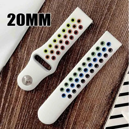 20mm Rainbow Strap Replacement Band watch band For Amazfit GTS/2/2e/GTS2 Mini/GTR 42mm/47mm/GTR2/2e/stratos 2/3 Watch Bracelet Amazfit bip rainbow strap Compatible with  all 20mm
