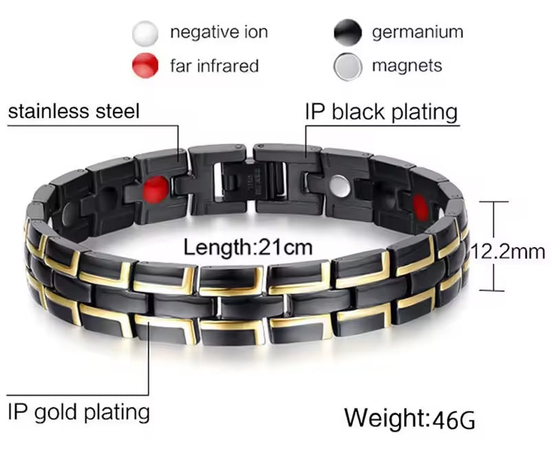 Stylish Magnetic Therapy Bracelet for Men & Women – Natural Pain Relief for Arthritis, Carpal Tunnel, Migraine & Headache Support | Health & Wellness Jewelry