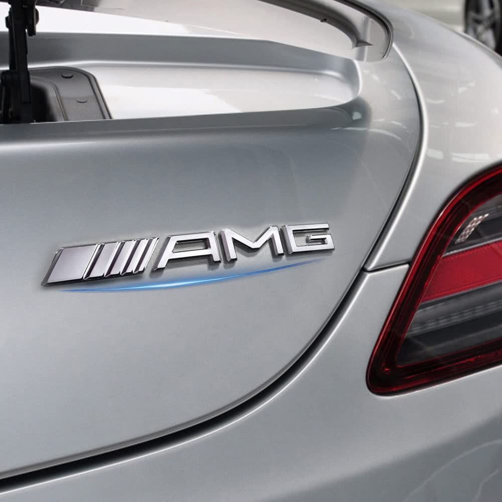 1PCS for AMG Car Rear Badge Decal 3D Chrome Decal Sticker amg car logo steel car logo hi quilty